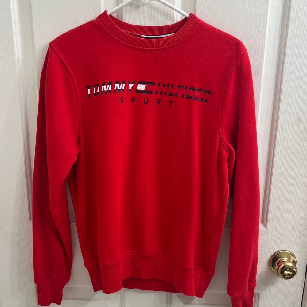 Tommy Hilfiger Boys Crewneck Red Sweater - Size XS